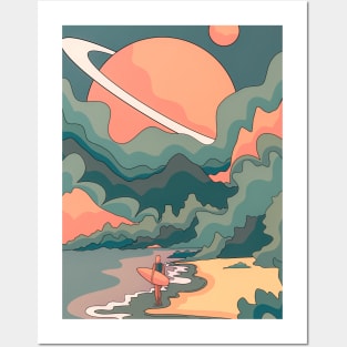 space beach Posters and Art